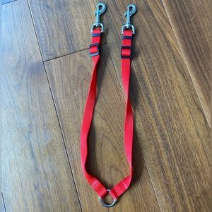 [SPORN] Red Double Dog Coupler Adjustable Leash